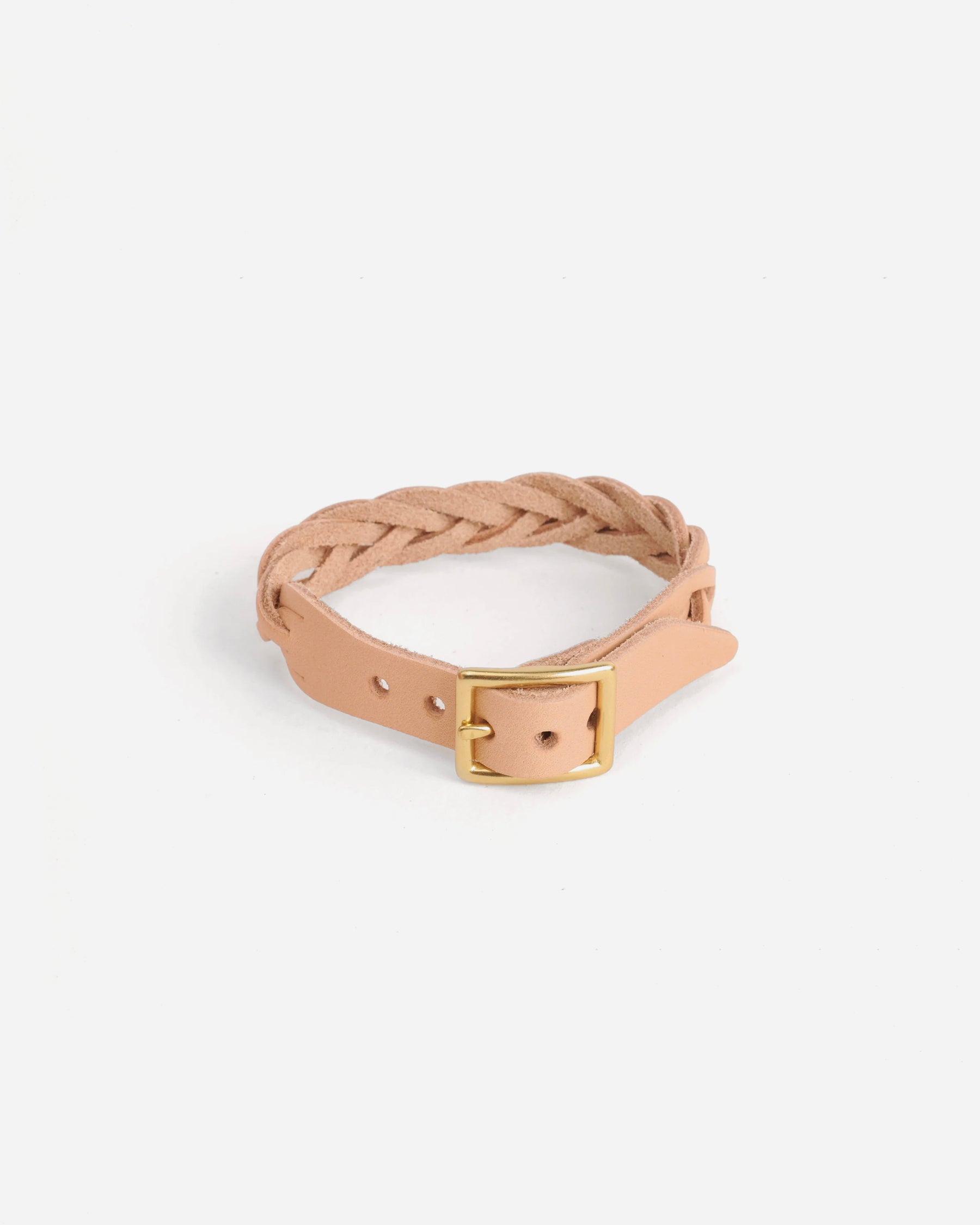 Braided Leather Bracelet - Natural
