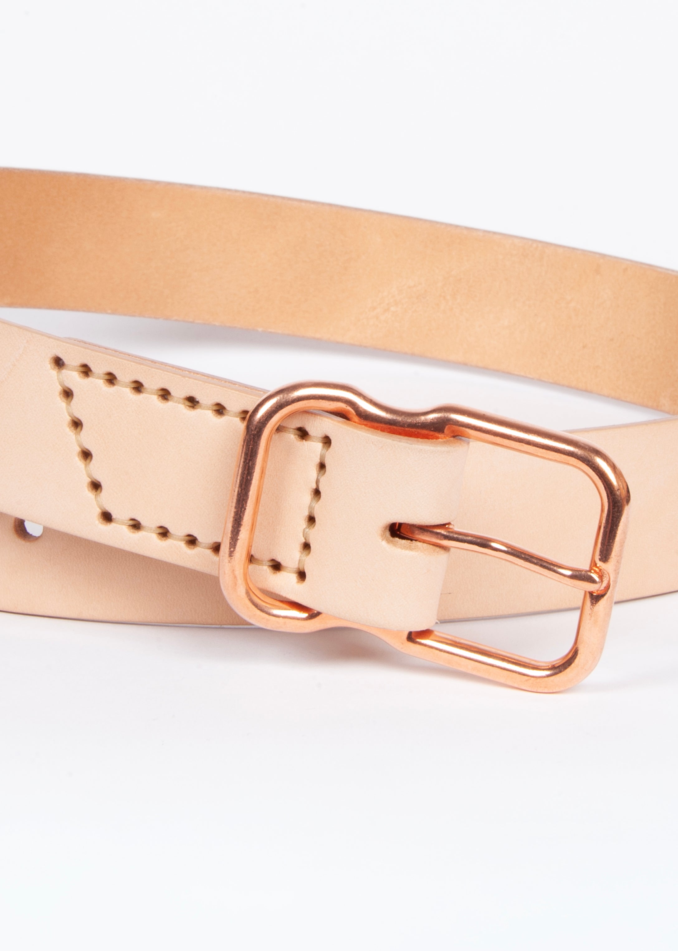 Natural Veg Tan Belt w/ Bronze Buckle – Werther Leather Goods